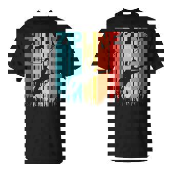 Zipline Retro Extreme Sports Adventure Ziplining Zip Line T-Shirt | Mazezy