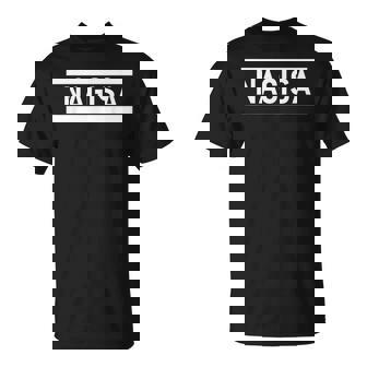 「Nagisa」ヘボン式「なぎさ」「ナギサ」下の名前 ローマ字 名入れ 名乗り ラテン文字 綴り Tシャツ - Kawaiitshirt