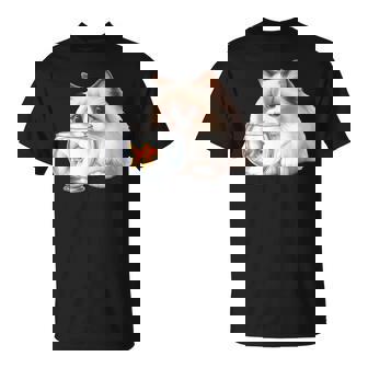 おさるのラグドール 猫と金魚 Tシャツ - Kawaiitshirt