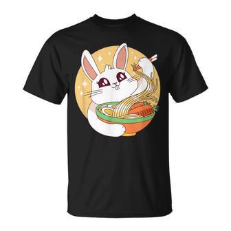 かわいい ウサギ 食べる ラーメン 漫画 カワイイ 食べ物 好き Tシャツ - Kawaiitshirt