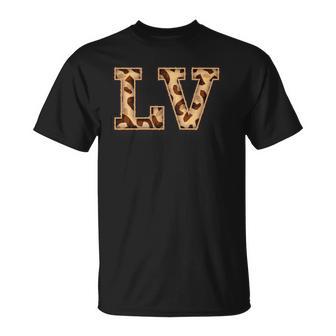 かわいい 文字 Lv イニシャル 名前 ヒョウ チーター動物 長袖tシャツ Tシャツ - Kawaiitshirt
