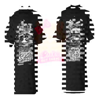 かわいいけど野生的な面白いアライグマの弓ミームかわいい動物のユーモア 長袖tシャツ Tシャツ - Kawaiitshirt