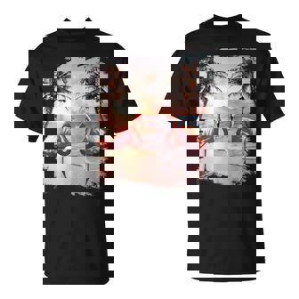 かわいいカラフルなフラミンゴヤシの木 Tシャツ - Kawaiitshirt