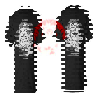 きつね 笑う キツネ 九尾 神話 動物 Tシャツ - Kawaiitshirt