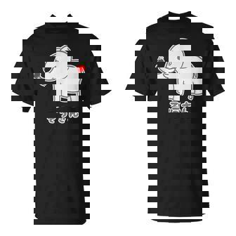 ぞうさん 象（牙 きば・りんご Hタイプ）【どうぶつフレンズ】面白 動物 イラスト Tシャツ - Kawaiitshirt