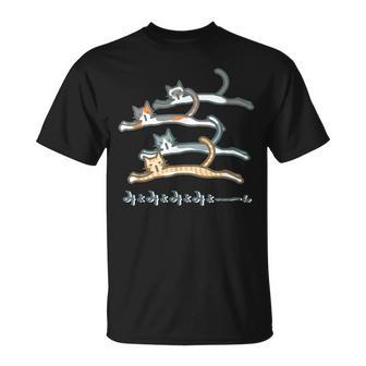 みょみょみょみょーん 猫 ネコ 茶トラ ハチワレ 三毛 シャム シュール おもしろ 可愛い メンズ レディース キッズ Tシャツ - Kawaiitshirt