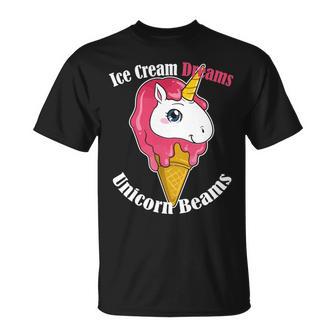アイスクリーム 夢 ユニコーン ビームス スイーツ マジカル トリート 長袖tシャツ Tシャツ - Kawaiitshirt