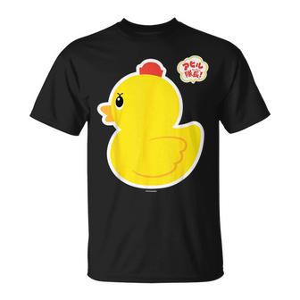 アヒル隊長ビッグプリント（横向き） Tシャツ - Kawaiitshirt