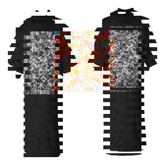 アメリカンキルト カラフル パッチワーク キルティング キルター ソーイング Tシャツ - Kawaiitshirt