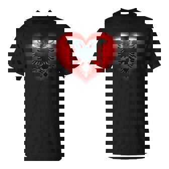 アルバニア国旗 イーグル ダブル レッド アルバニア シュキペ コソボ Tシャツ - Kawaiitshirt