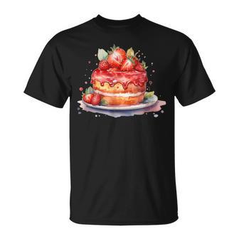 イチゴ サマーベーカリー キッチン パティシエ ストロベリーケーキ Tシャツ - Kawaiitshirt