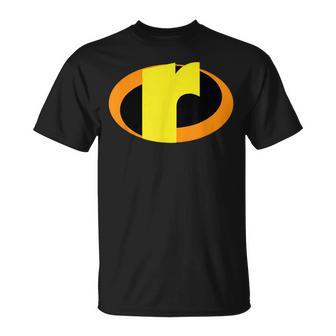 インクレディブル レター R アルファベット スーパーヒーロー キッズ ファミリー Tシャツ - Kawaiitshirt