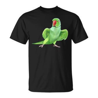 インドのワカケホンセイオウムの鳥 Tシャツ - Kawaiitshirt