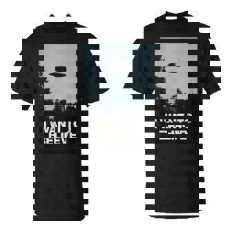 エイリアンufoアパレル「I Want To Believe」 長袖tシャツ Tシャツ - Kawaiitshirt