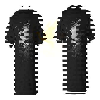 エレガントな鶴 アールデコ デザイン 優雅な鳥 Tシャツ - Kawaiitshirt