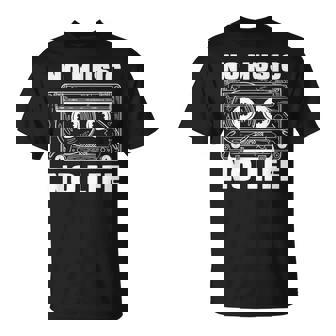 カセット No Music No Life Music Lover Tシャツ - Kawaiitshirt