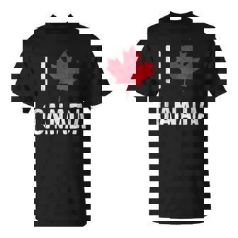 カナダ お土産 I Love Canada Tシャツ - Kawaiitshirt