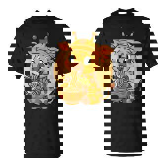 カワイイキリン食べるラーメングラフィック 日本のキリングラフィック Tシャツ - Kawaiitshirt