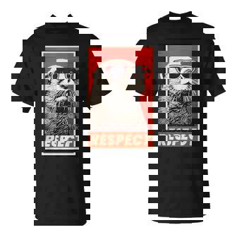 カワウソ 動物 リスペクト ヴィンテージ レトロ Tシャツ - Kawaiitshirt
