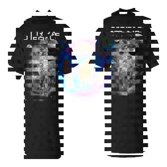 カワウソ宇宙 面白いカワウソ 宇宙カワウソ 長袖tシャツ Tシャツ - Kawaiitshirt