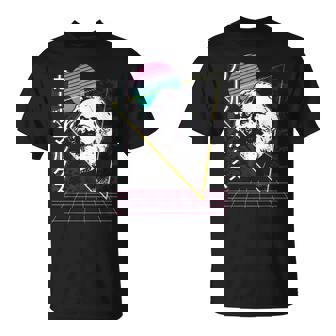 カール・マルクス 共産主義 共産主義 ヴェイパーウェーブ 美学 レトロ 80年代 Tシャツ - Kawaiitshirt