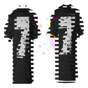 キッズ 7歳の誕生日パーティーケーキクライマークライムボルダリング Tシャツ - Kawaiitshirt