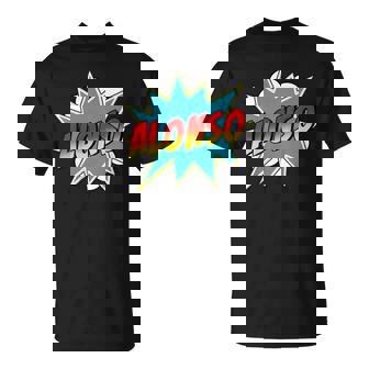 キッズ 男の子 アロンソ 名前 コミック 本 スーパーヒーロー Tシャツ - Kawaiitshirt