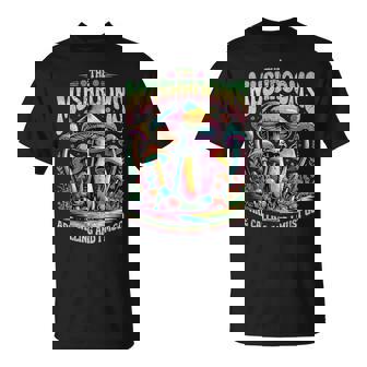 キノコはカラフルなサイケデリックな森の風景を呼んでいます。 Tシャツ - Kawaiitshirt