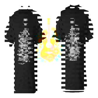 ギター 面白tシャツ おもしろ ギタリスト 服 音楽 メンズ キッズ ネタ 服 オリジナル 軽音 ひまわり Tシャツ - Kawaiitshirt
