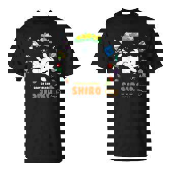 クレヨンしんちゃん Happyシロ フラワーリング Tシャツ - Kawaiitshirt