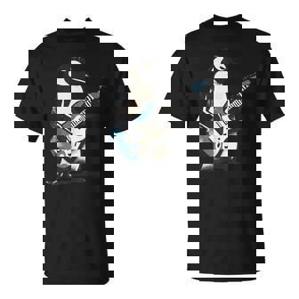 クールなペンギン ギターを弾く 音楽愛好家 ペンギン ギター 面白い Tシャツ - Kawaiitshirt