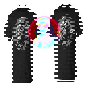 クールゴリラ サングラス付き サンセット ゴリラ Tシャツ - Kawaiitshirt