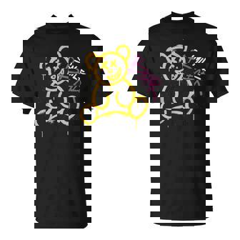 グラフィティベア グラフィティ テディベア 笑うクマ スマイルベア Tシャツ - Kawaiitshirt