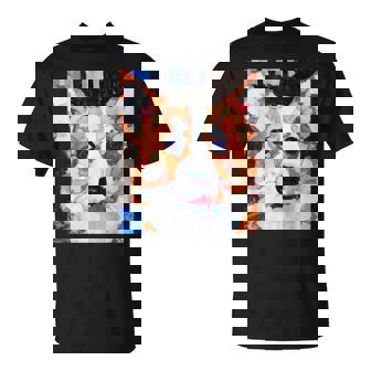 コーギー・ポートレート キュビズム・アート Tシャツ - Kawaiitshirt