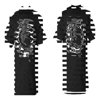 サメの魚のシンボル ハカ文化 マオリ族のパターン Tシャツ - Kawaiitshirt