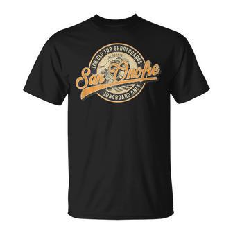 サンオノフレ ロングボードのみのレトロ ウェーブ サーフィン Tシャツ - Kawaiitshirt