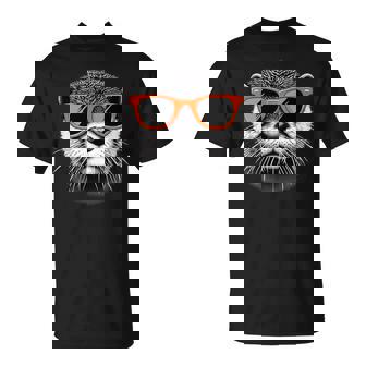 サングラスをかけたクールなカワウソのグラフィックアート 長袖tシャツ Tシャツ - Kawaiitshirt