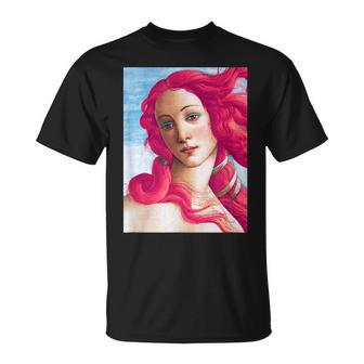 サンドロ・ボッティチェリ作 ピンクの髪の金星 Tシャツ - Kawaiitshirt