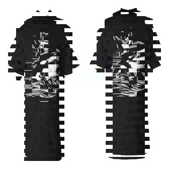 シャチに乗る猫 ファニー Tシャツ - Kawaiitshirt