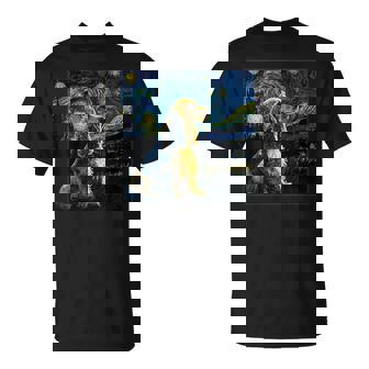 シュルレアリスム 星月夜 イングリッシュコッカースパニエル犬 Tシャツ - Kawaiitshirt