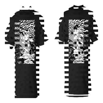 シンセサイザー テクノ 音楽 面白い サムライ シンセサイザー 長袖tシャツ Tシャツ - Kawaiitshirt