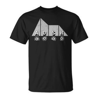 シンセサイザーadsrシンセキックドラムdaw 長袖tシャツ Tシャツ - Kawaiitshirt