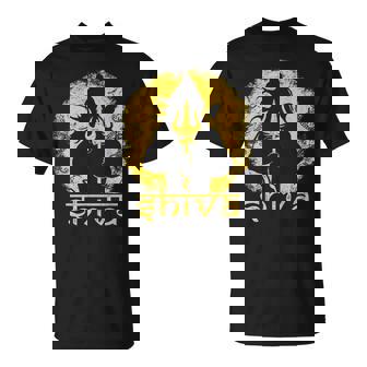 シヴァ 神聖なトライデントデザイン 男性用 ヒンズー教の神 シヴァ神 Tシャツ - Kawaiitshirt