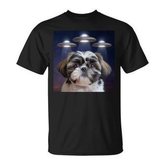 シーズー 犬 シウツー 犬 エイリアン Ufohitzhu おもしろい シーズー 長袖tシャツ Tシャツ - Kawaiitshirt