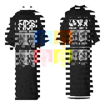 ジョン・レノン カラーブロック 長袖tシャツ Tシャツ - Kawaiitshirt