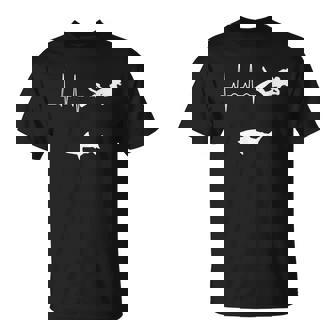 スキューバダイビングハートビート水中サメダイバー Tシャツ - Kawaiitshirt