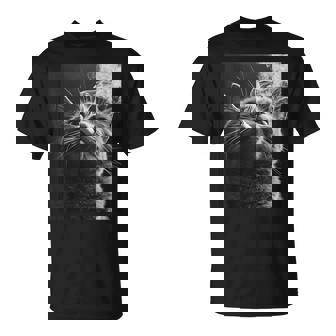 スモーキング 猫 ミーム 大人 ユーモア ノベルティ グラフィック Tシャツ - Kawaiitshirt