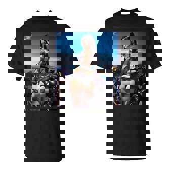 セクシーガールグラフィックtシャツ セクシーなラティーナガール&バイクビーチ。 長袖tシャツ Tシャツ - Kawaiitshirt