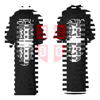 セルビアクロスシールドセルビアアーム。 Tシャツ - Kawaiitshirt