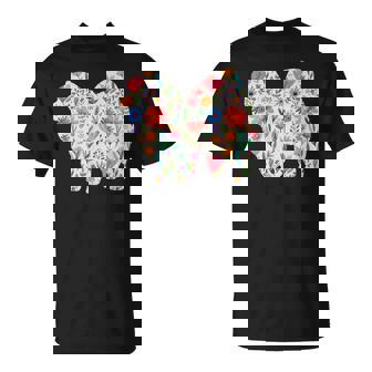 チャウチャウ 水彩 花 デザイン Tシャツ - Kawaiitshirt